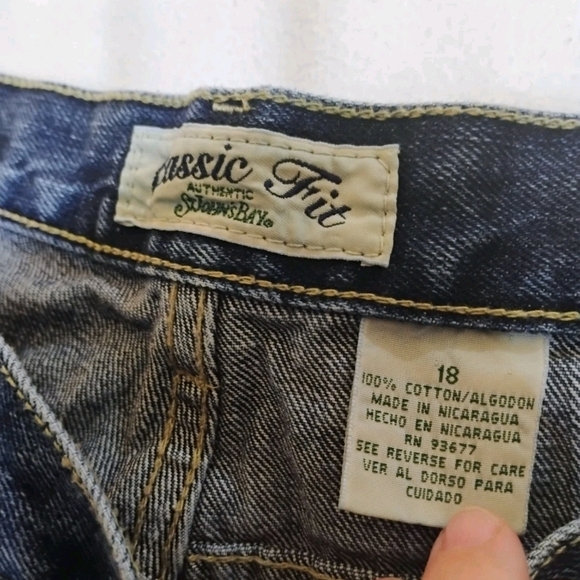 St. John's Bay Dark Blue Straight Leg Jeans - Picture 3 of 10